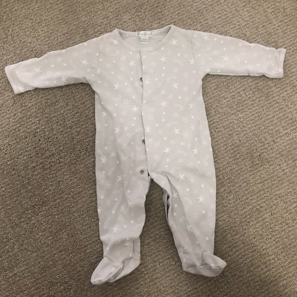 Never worn Kissy Kissy Baby’s Footie in 0-3M